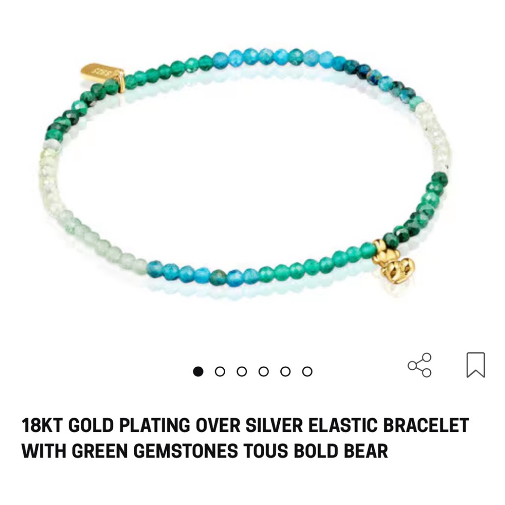 On SALE 🎟️ TOUS Bracelet with green gemstones TOUS Bold Bear